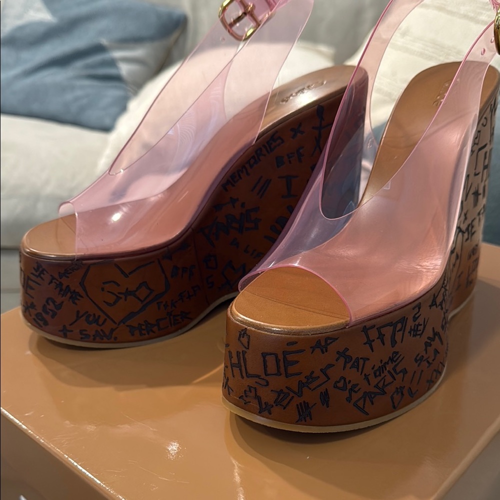 Chloe Maxime PVC Wedges